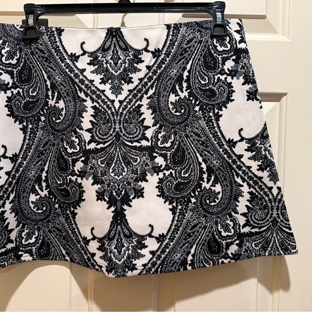 Black Tape Black and White Mini Skirt